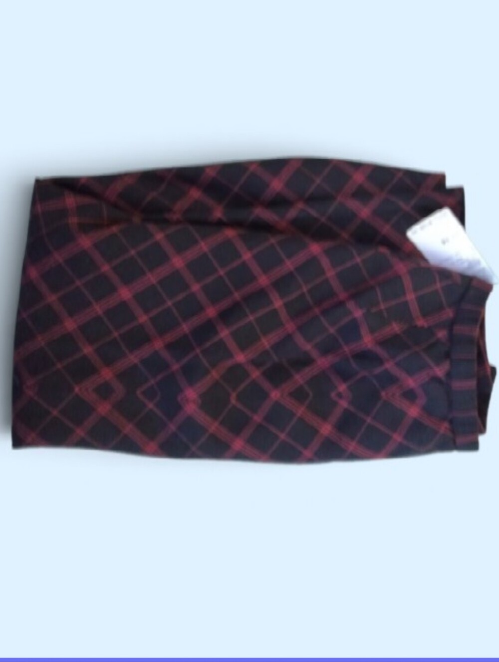 Pendleton Women's Long Black Skirt with Burgundy Plaid Size 12 Nwt